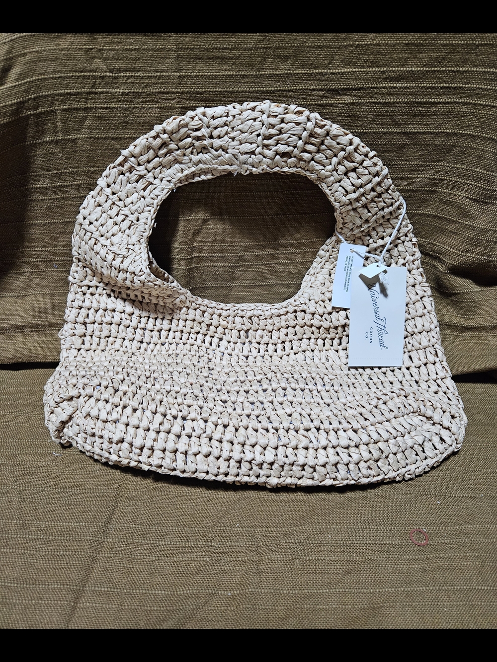 Universal Thread Rafia Bag in Natural Beige - Women Bags
